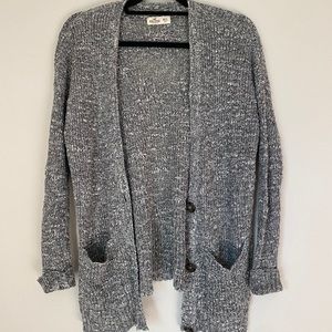 Hollister Grey Long Sleeve Lightweight Cardigan